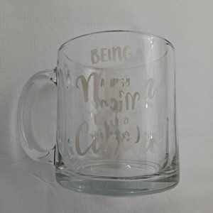 Coffee Mug Cup Clear Glass Being A Mom Is My Cardio Mother's Day Gift